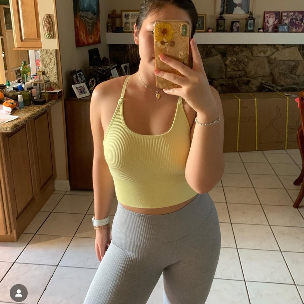 BALANCE ATHLETICA / VITALITY Yellow Ribbed Top